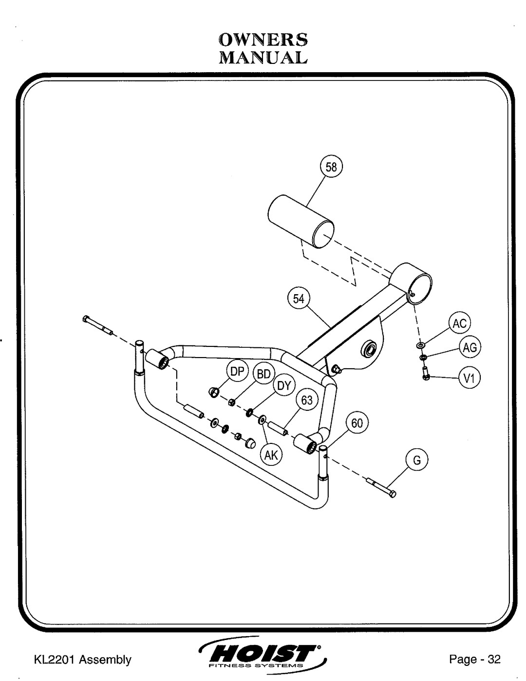 Hoist Fitness KL2201 manual 