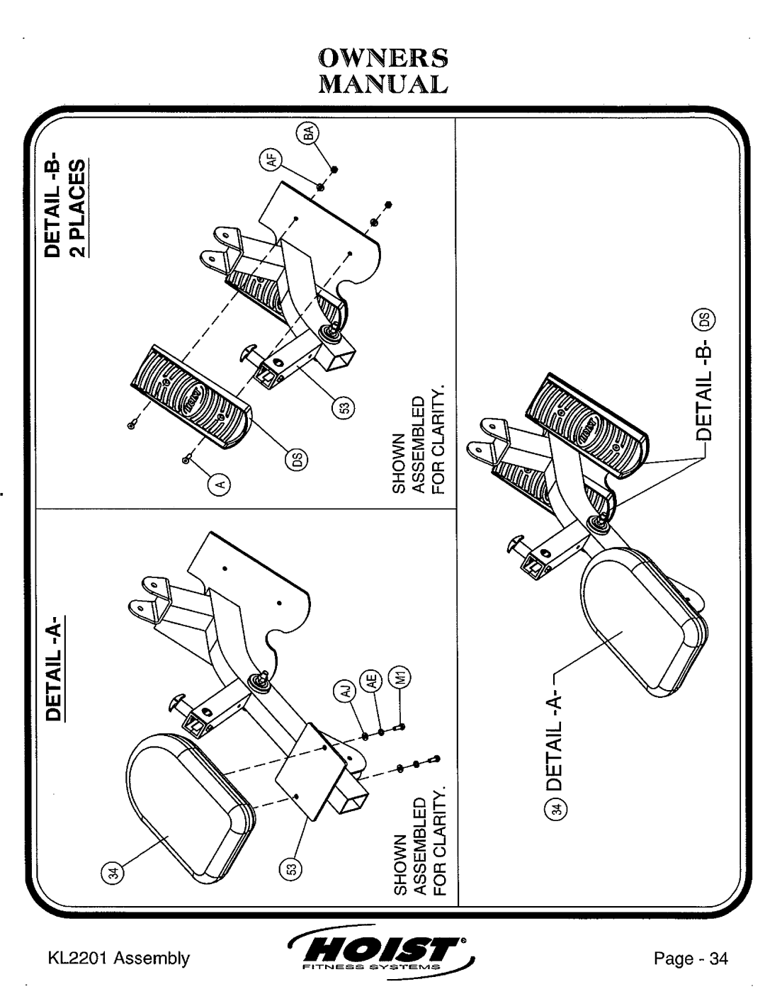 Hoist Fitness KL2201 manual 