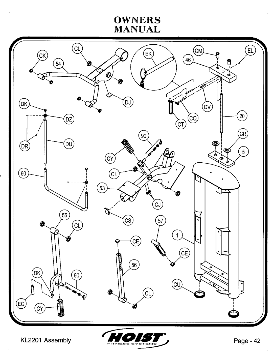 Hoist Fitness KL2201 manual 