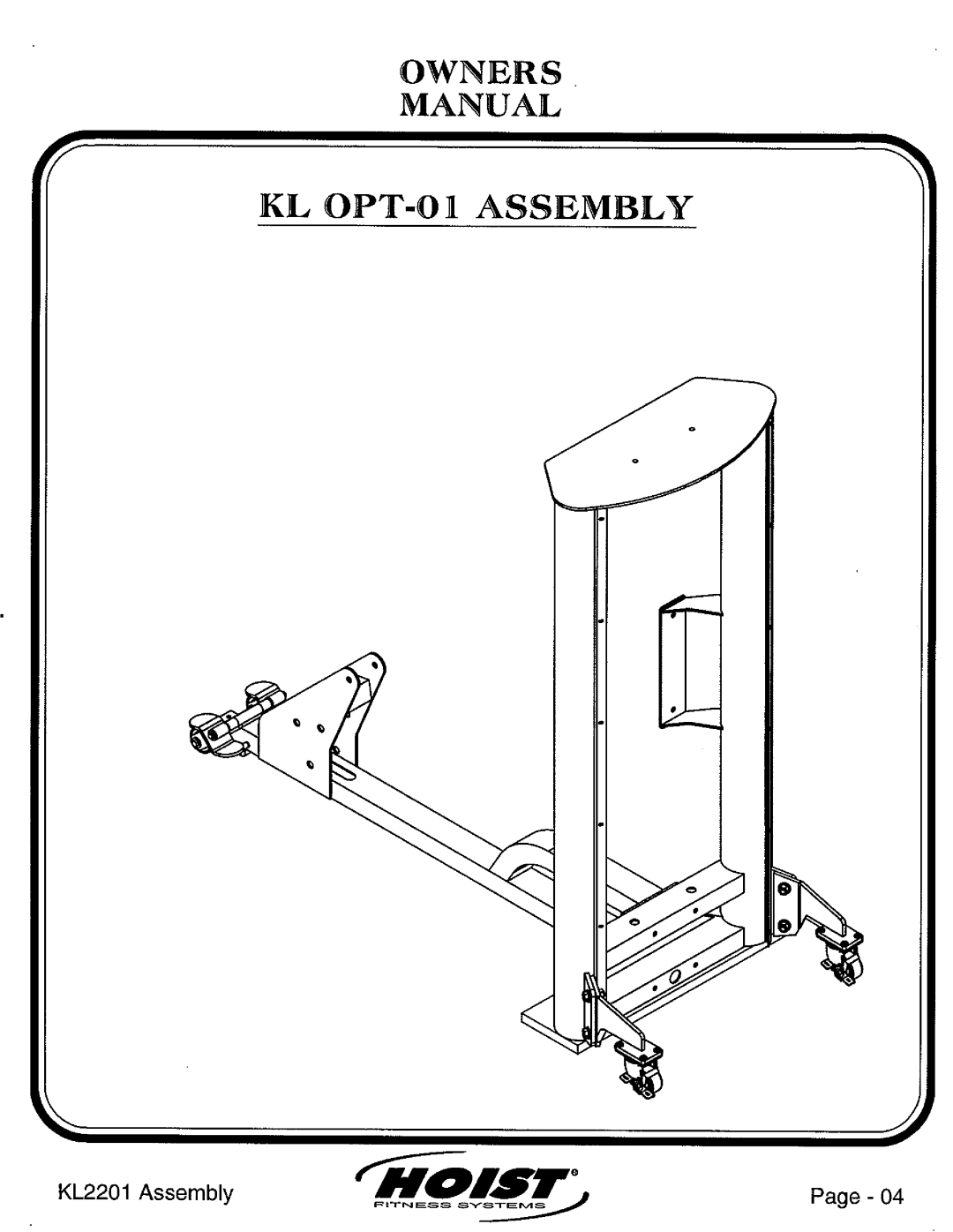 Hoist Fitness KL2201 manual 