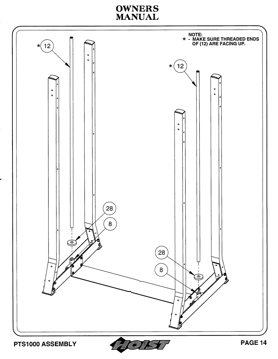 Hoist Fitness PTS 1000 owner manual 