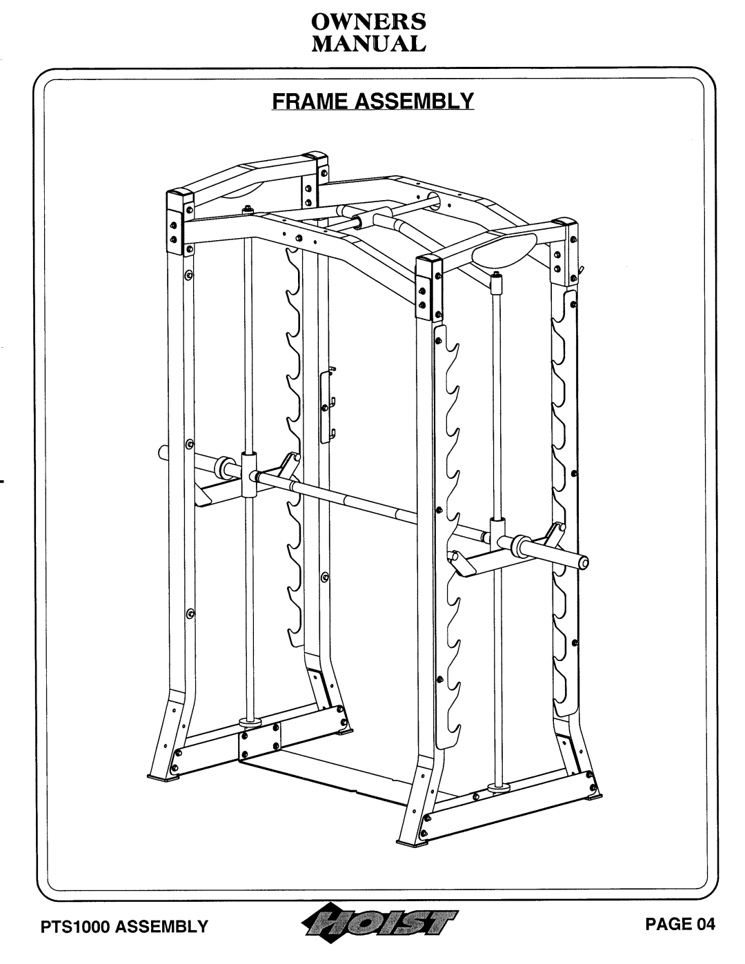 Hoist Fitness PTS 1000 owner manual 