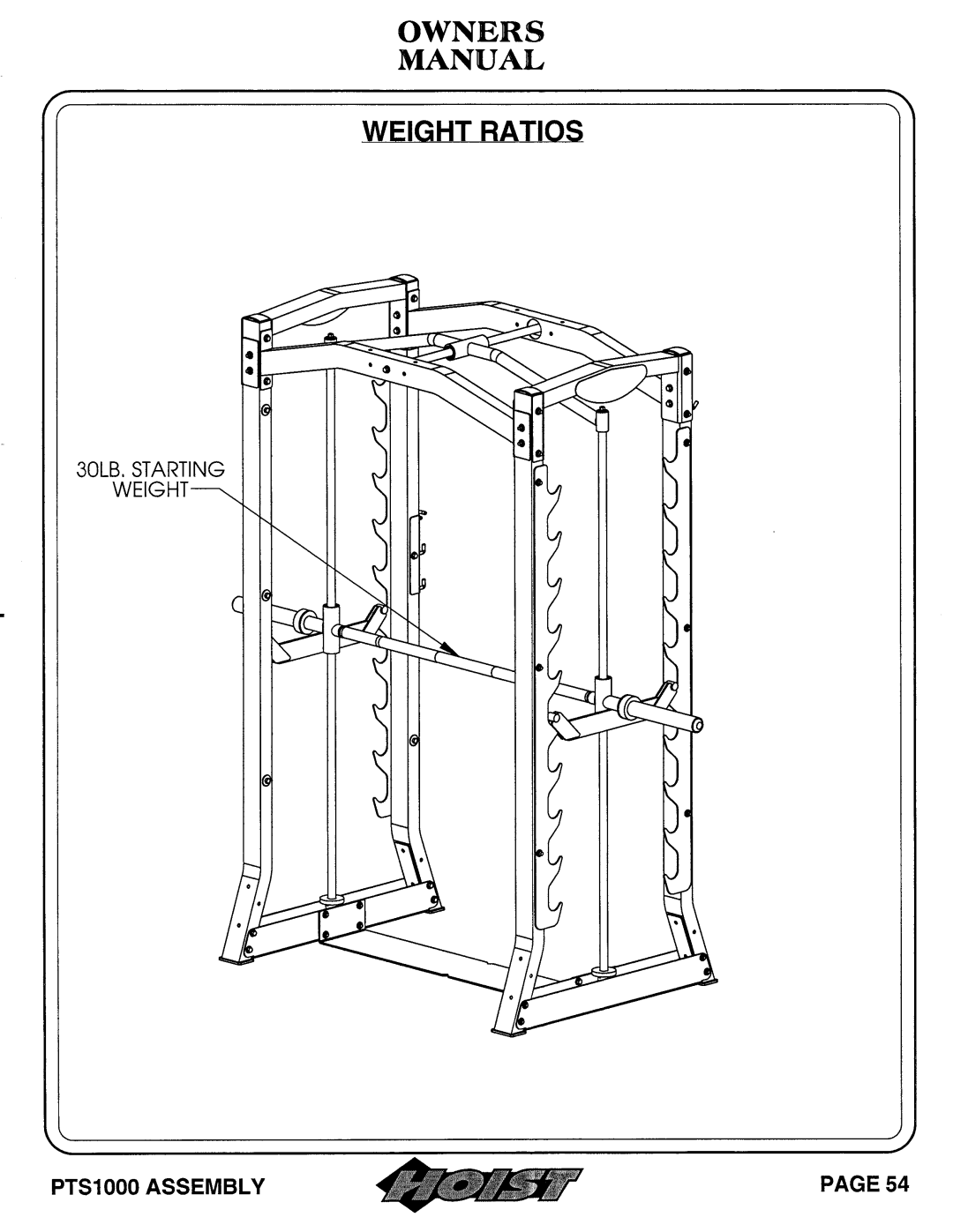 Hoist Fitness PTS 1000 owner manual 