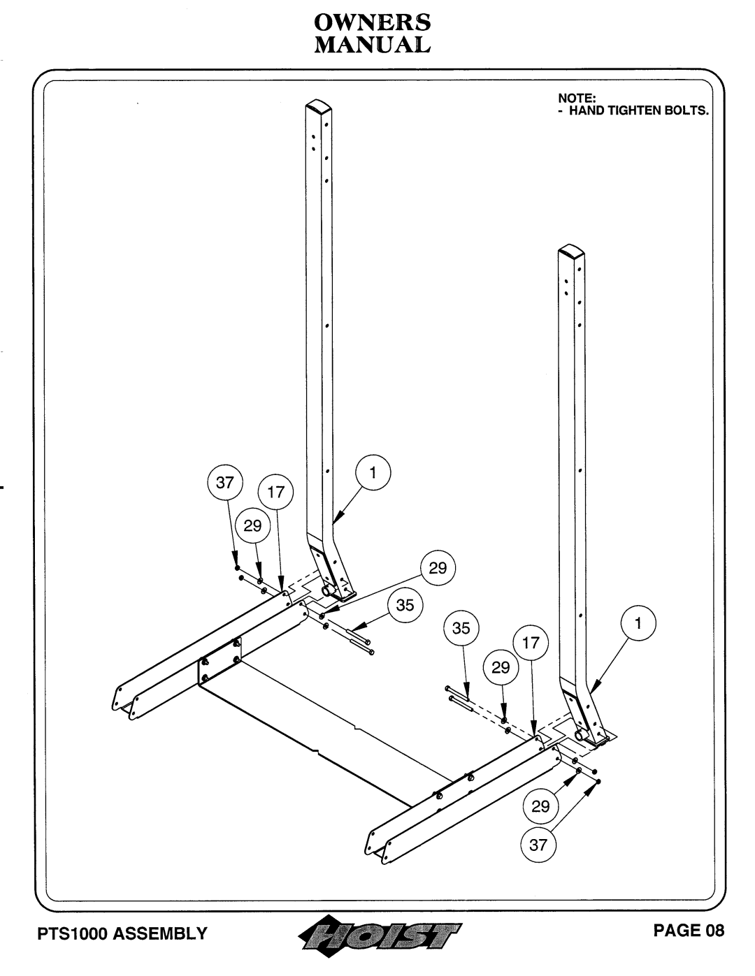 Hoist Fitness PTS 1000 owner manual 