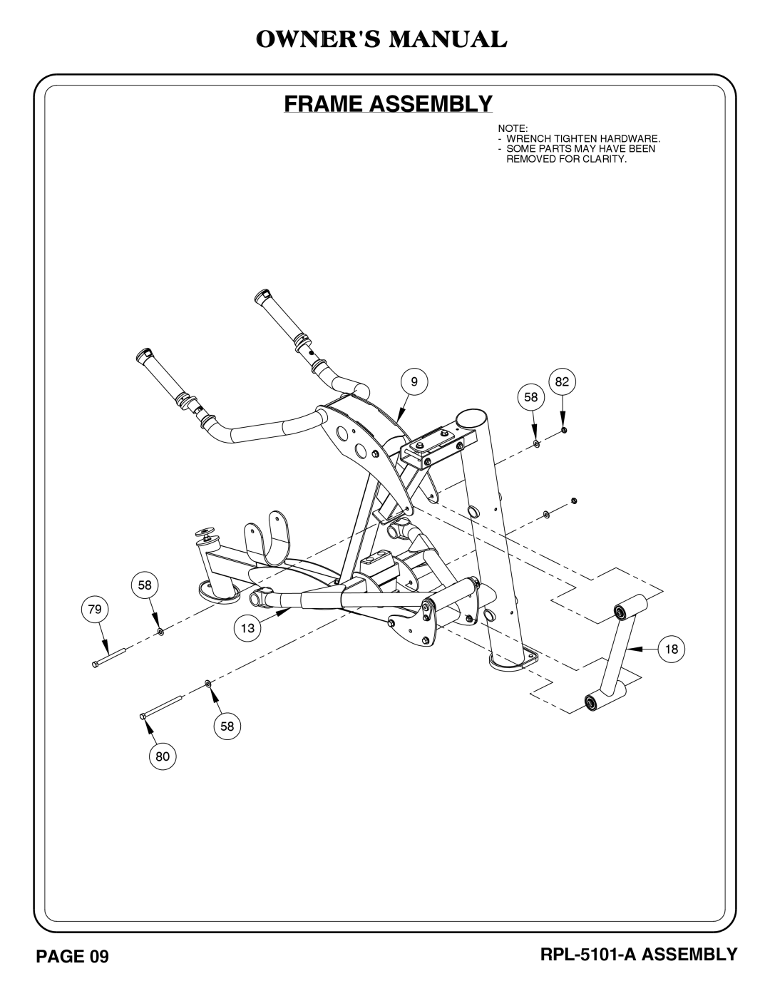 Hoist Fitness RPL-5101-A owner manual 982 