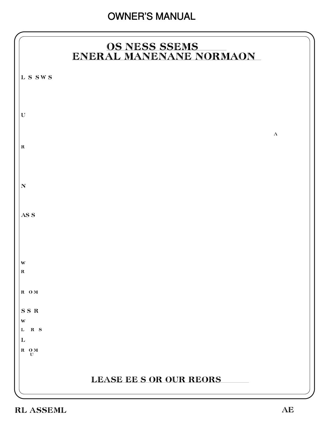 Hoist Fitness rpl-5203 owner manual Hoist Fitness Systems General Maintenance Information 