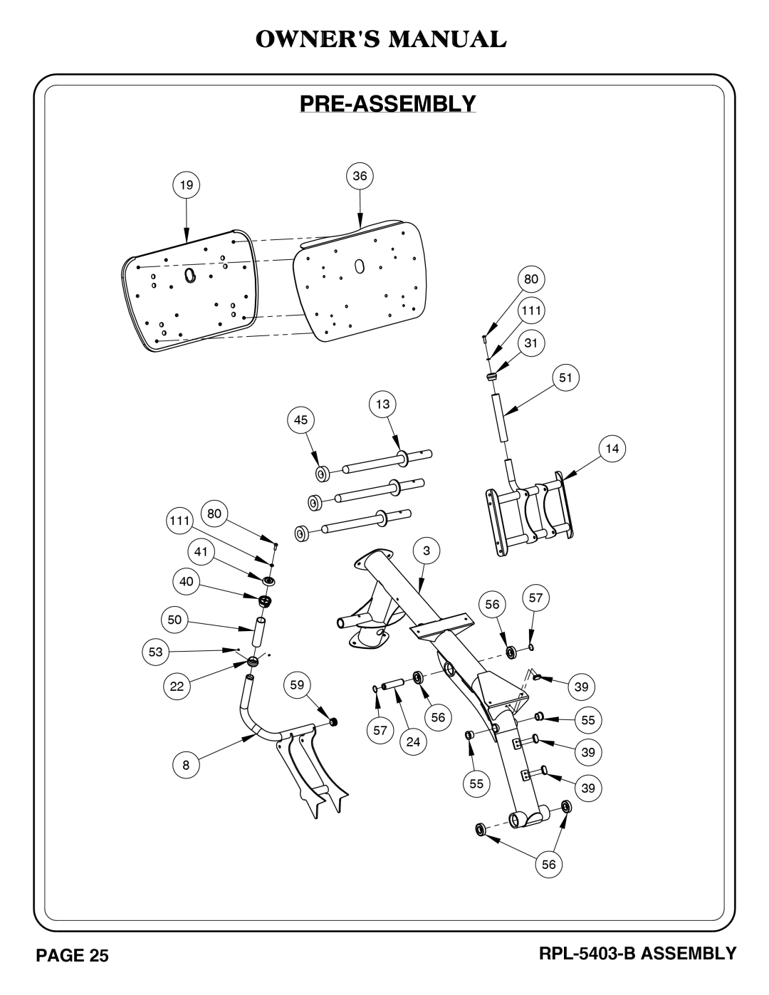 Hoist Fitness RPL-5406-B owner manual 1936 111 