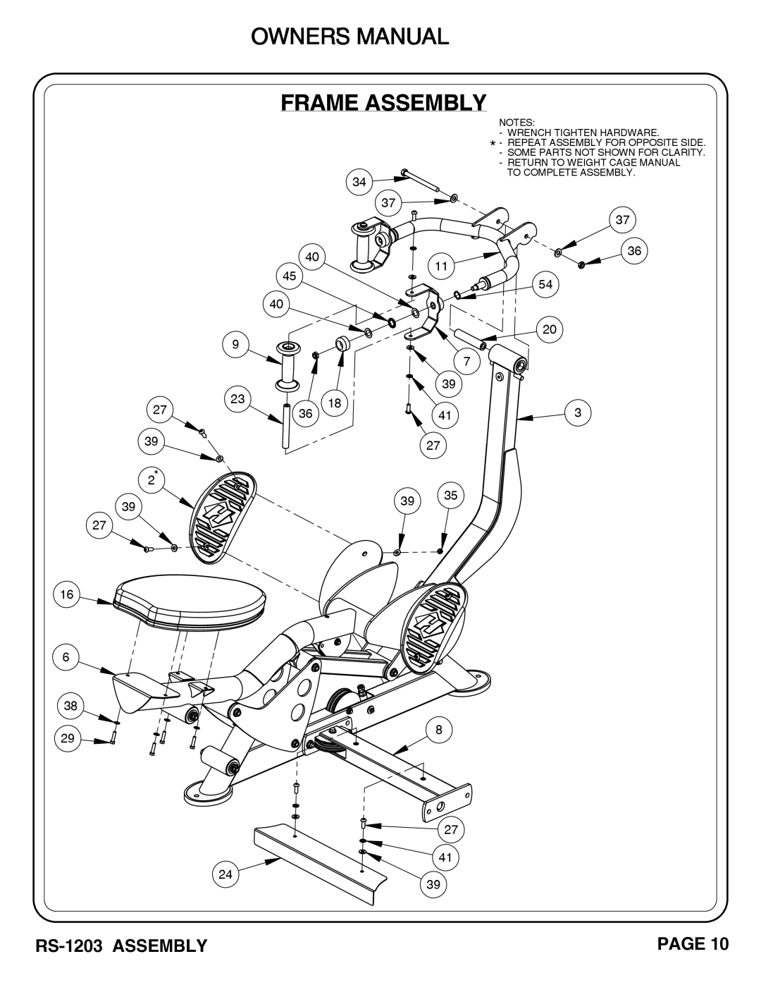 Hoist Fitness RS-1203 owner manual 2318 