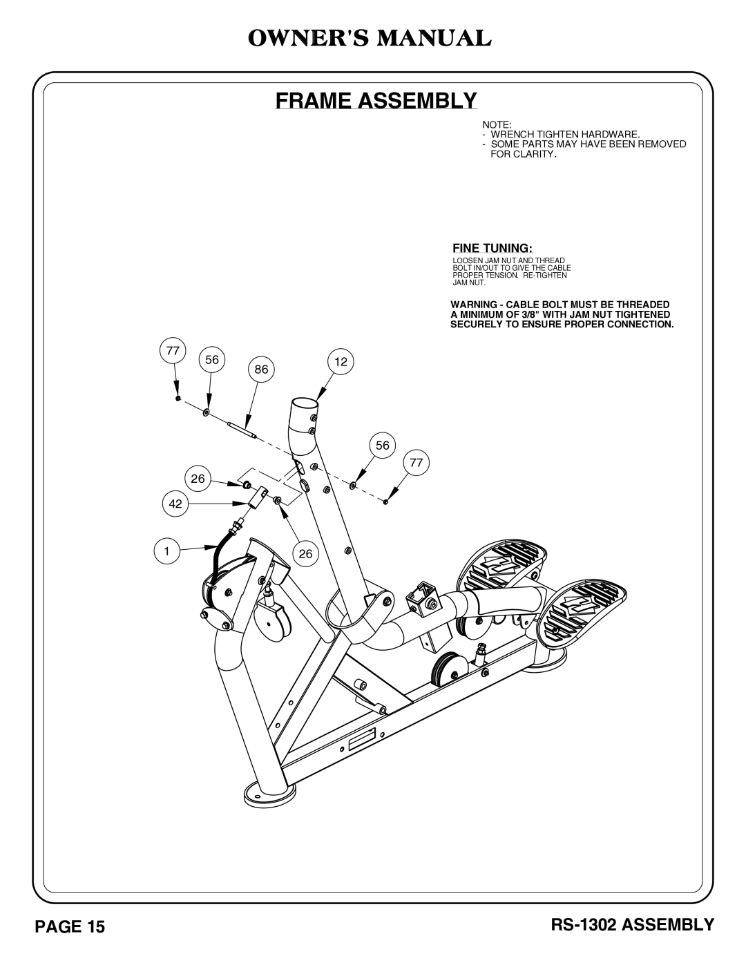 Hoist Fitness RS-1302 owner manual 126 