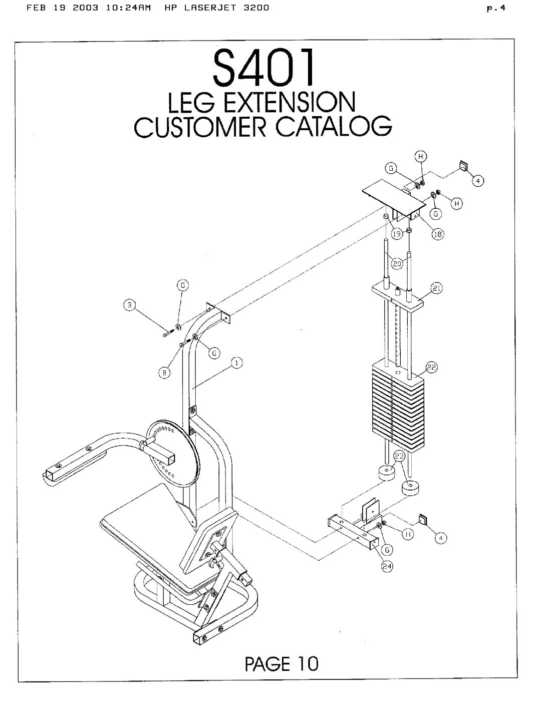 Hoist Fitness S401 manual 