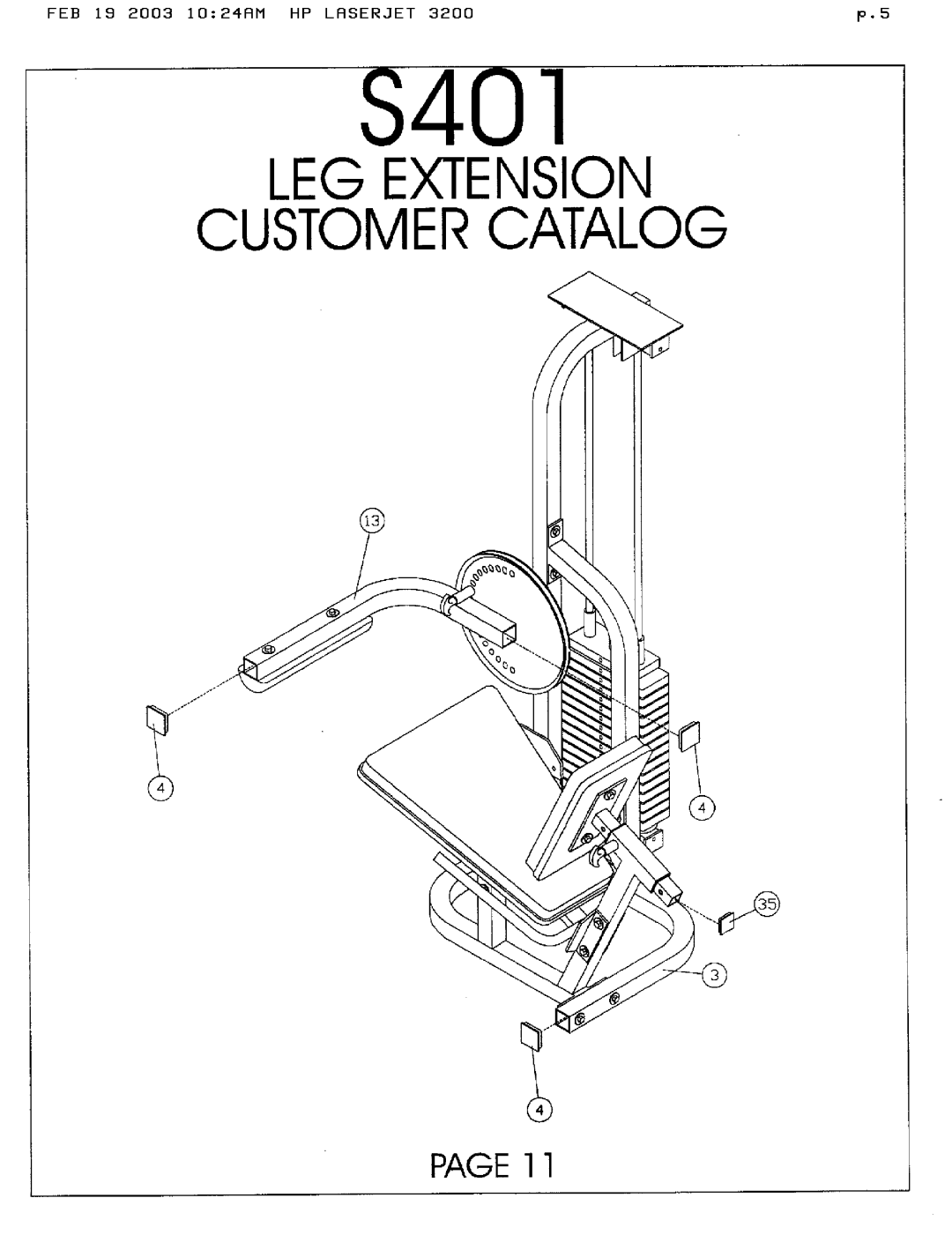 Hoist Fitness S401 manual 