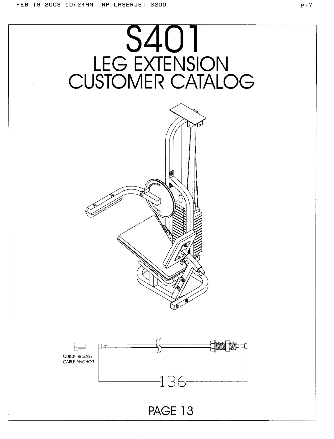 Hoist Fitness S401 manual 