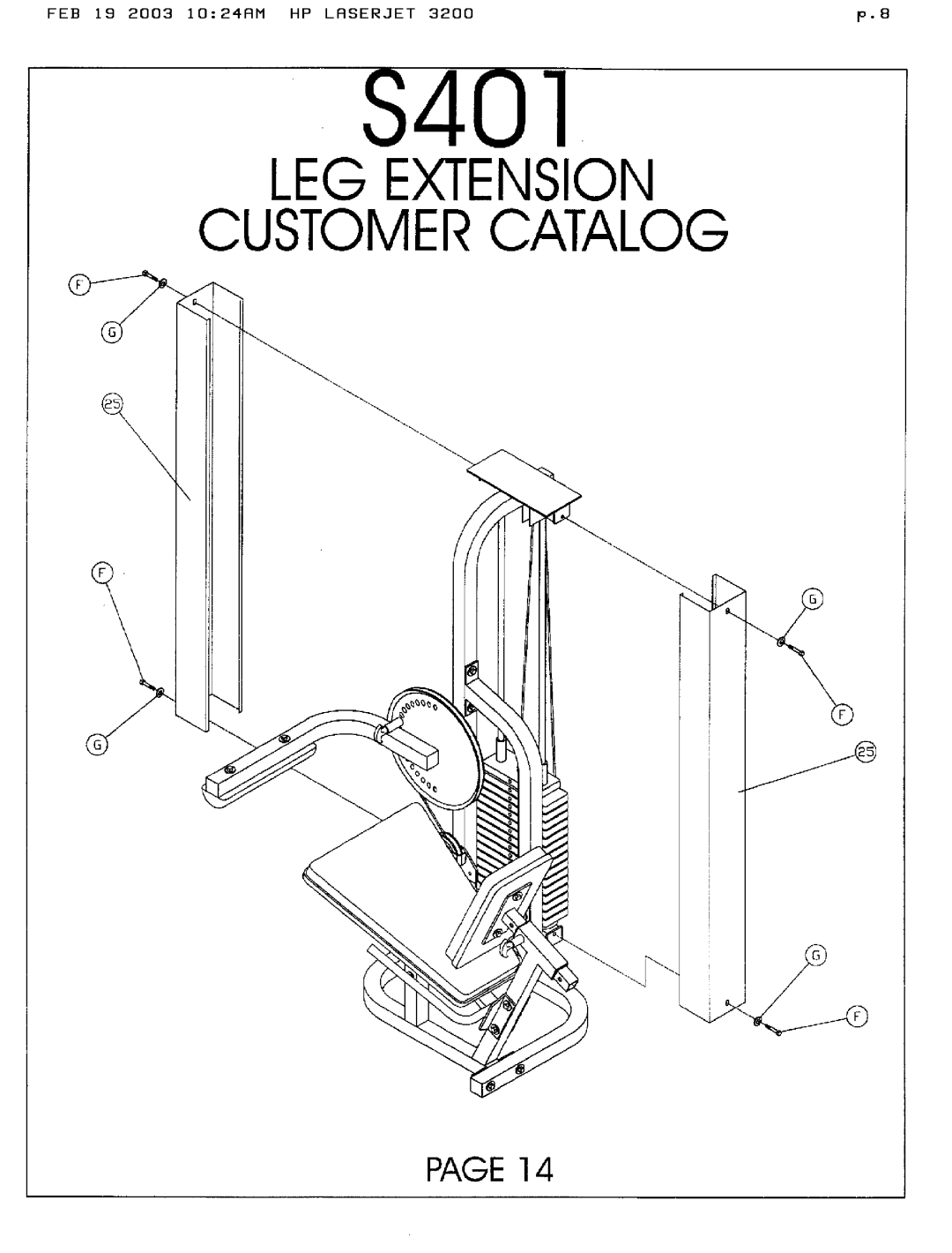 Hoist Fitness S401 manual 