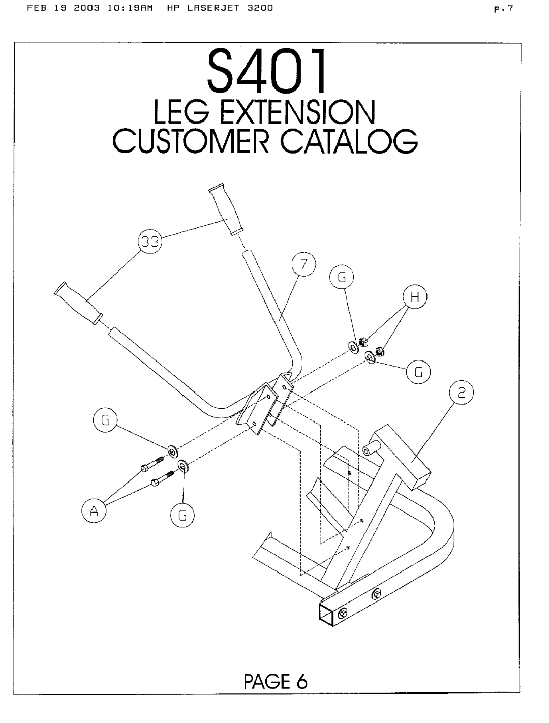 Hoist Fitness S401 manual 