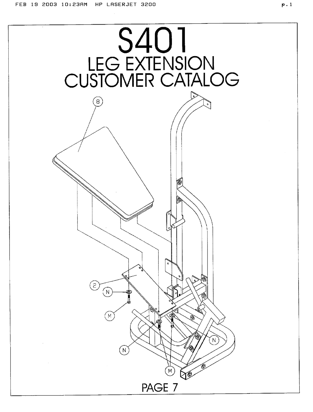 Hoist Fitness S401 manual 