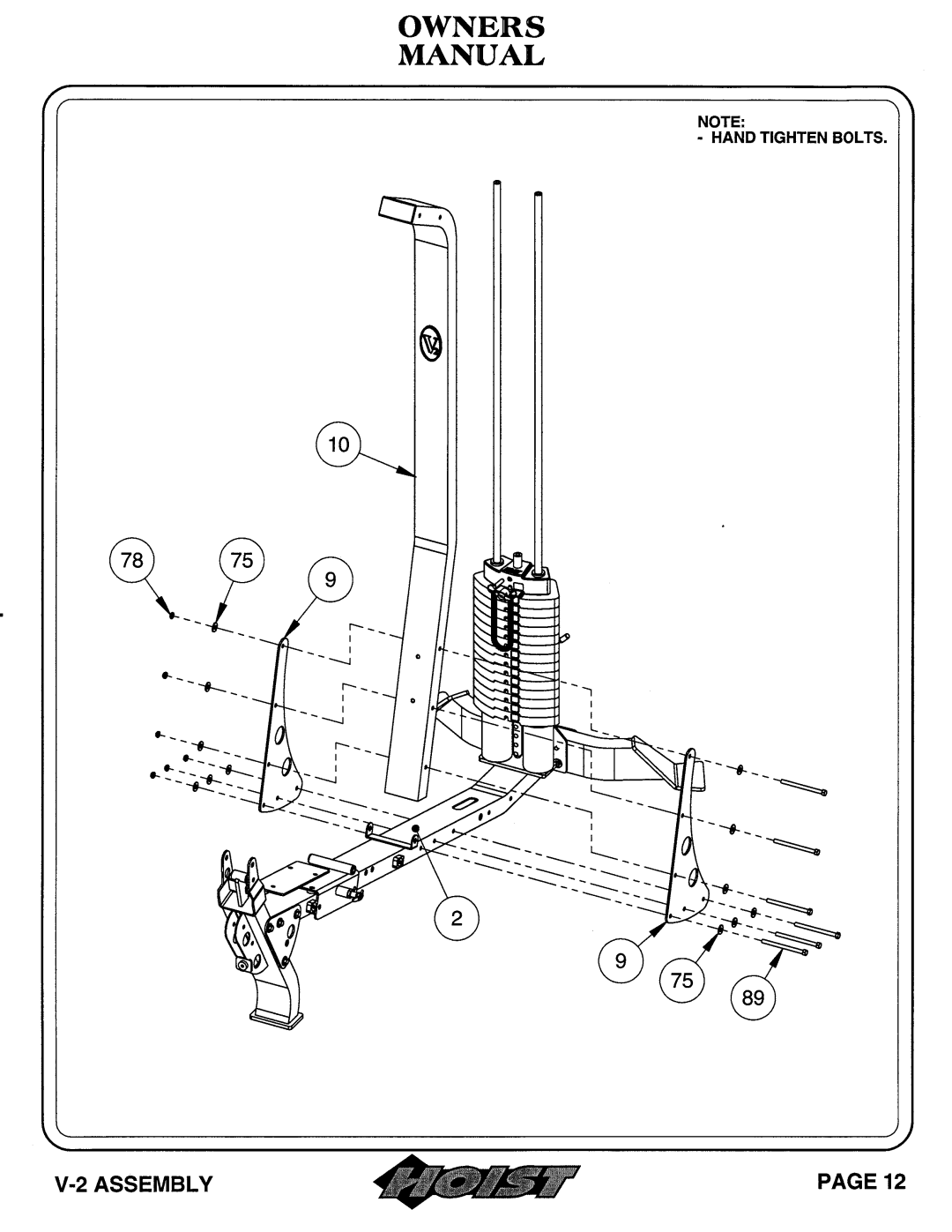 Hoist Fitness V-2 owner manual 