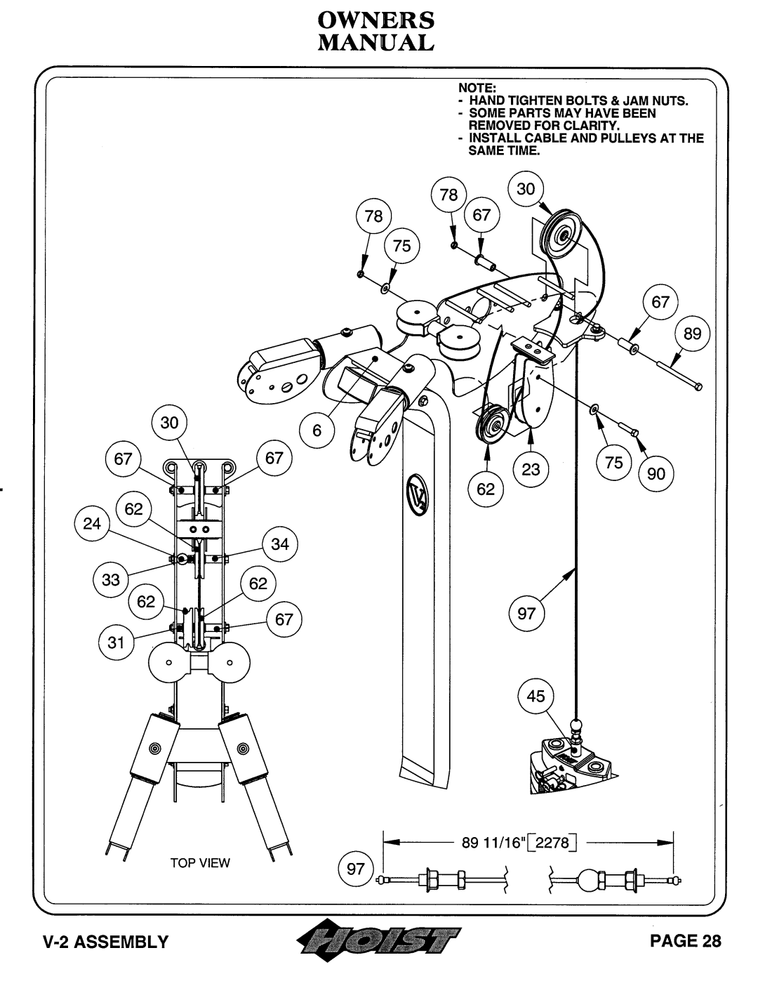 Hoist Fitness V-2 owner manual 