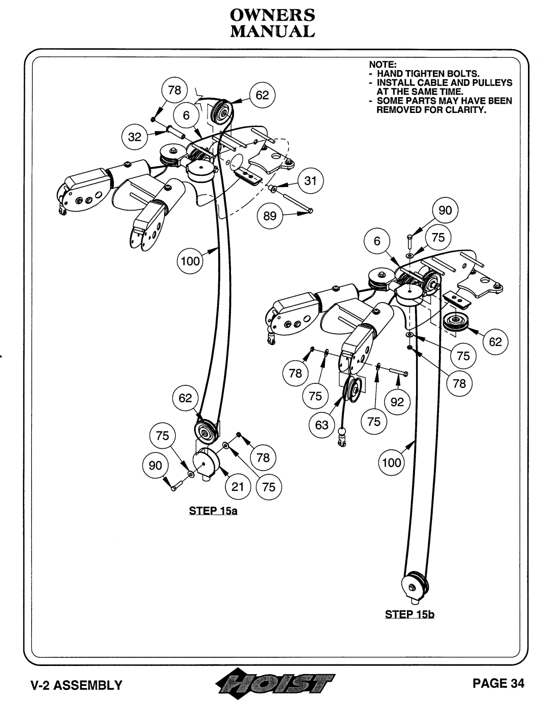 Hoist Fitness V-2 owner manual 