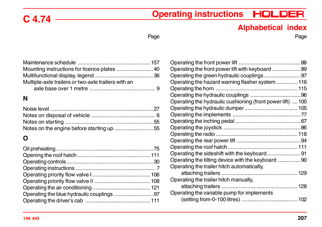 Holder 4.74 manual 207 