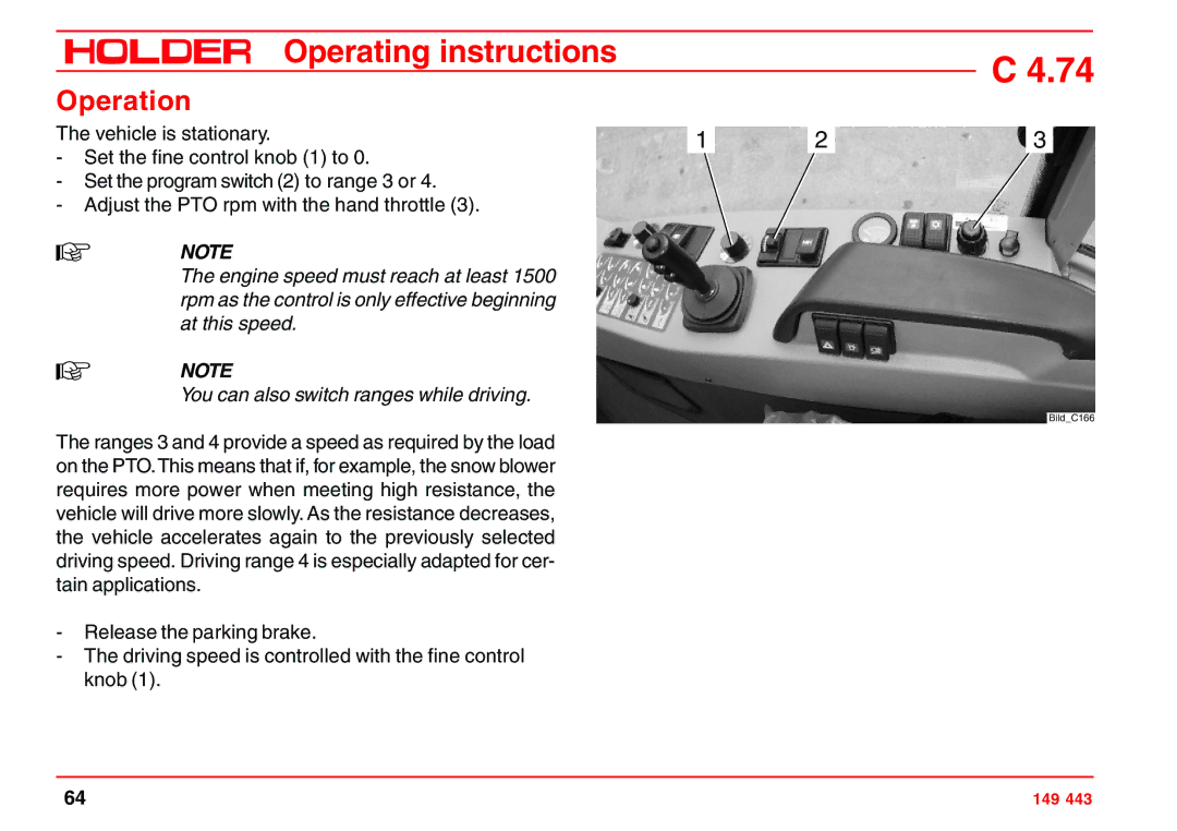 Holder 4.74 manual Operating instructions 