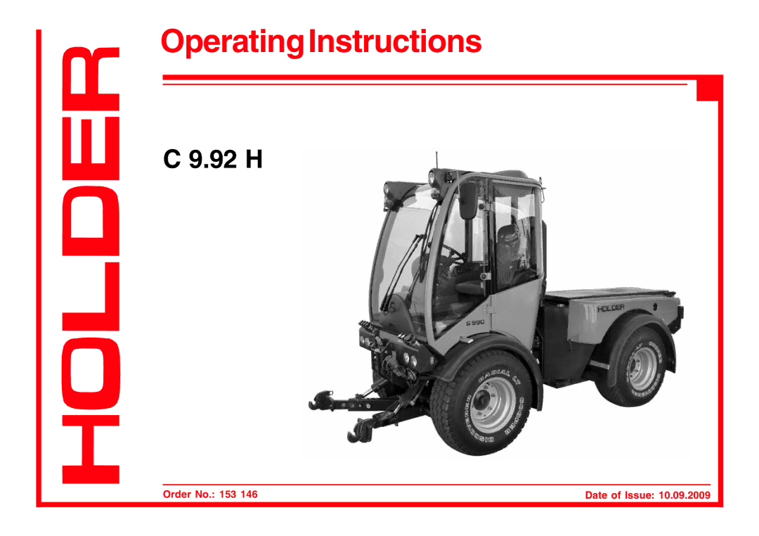 Holder C 9.92 H operating instructions OperatingInstructions 