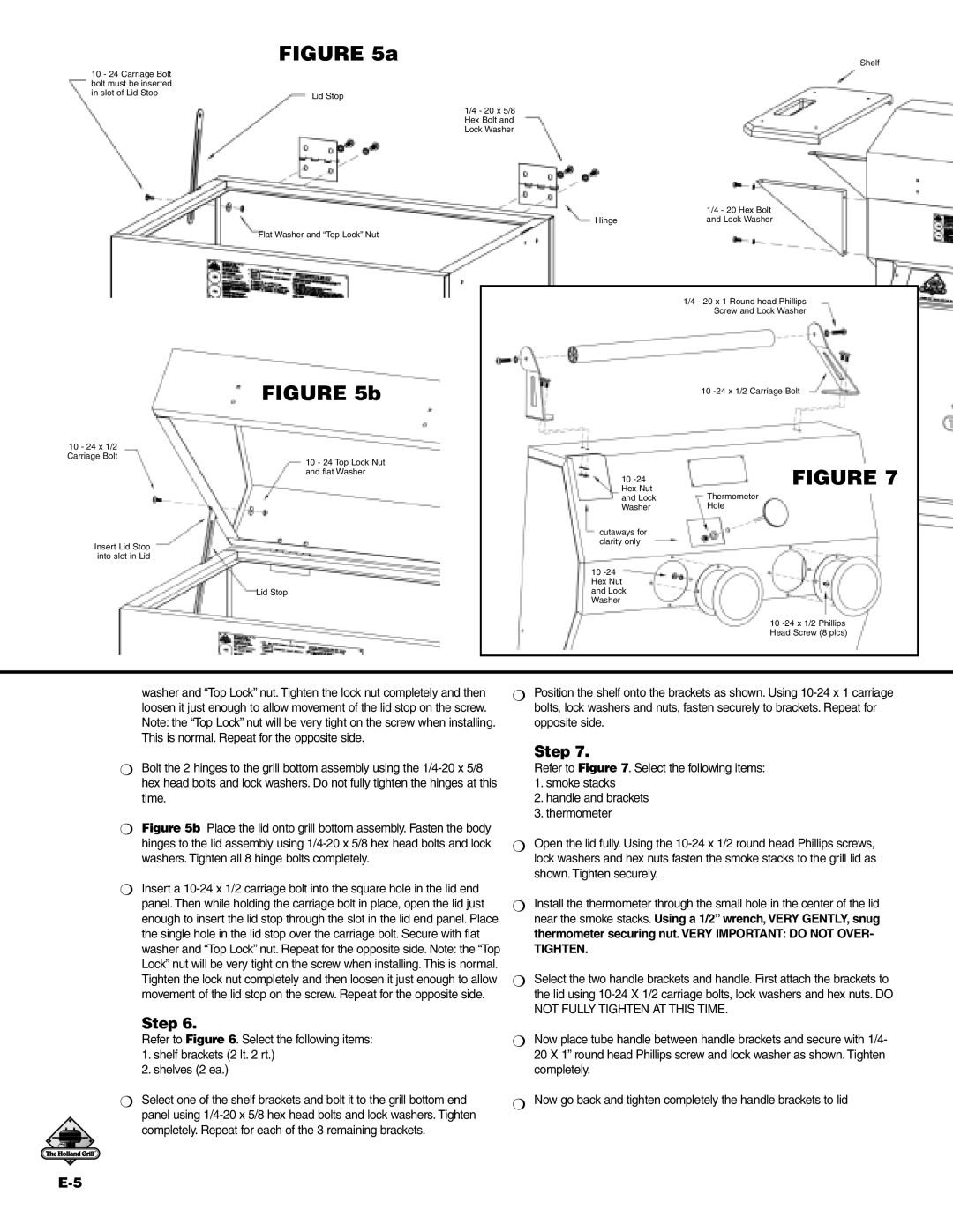 Holland BH421-AG4 manual Tighten 