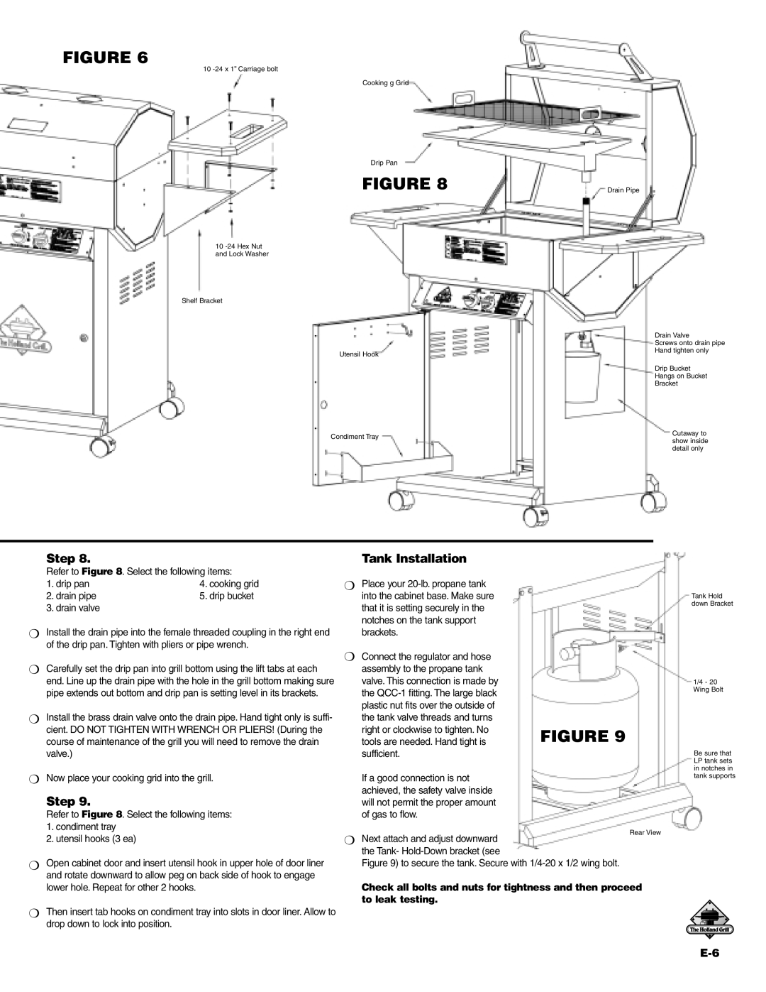 Holland BH421-AG4 manual Refer to . Select the following items Drip pan, Drain pipe, That it is setting securely 