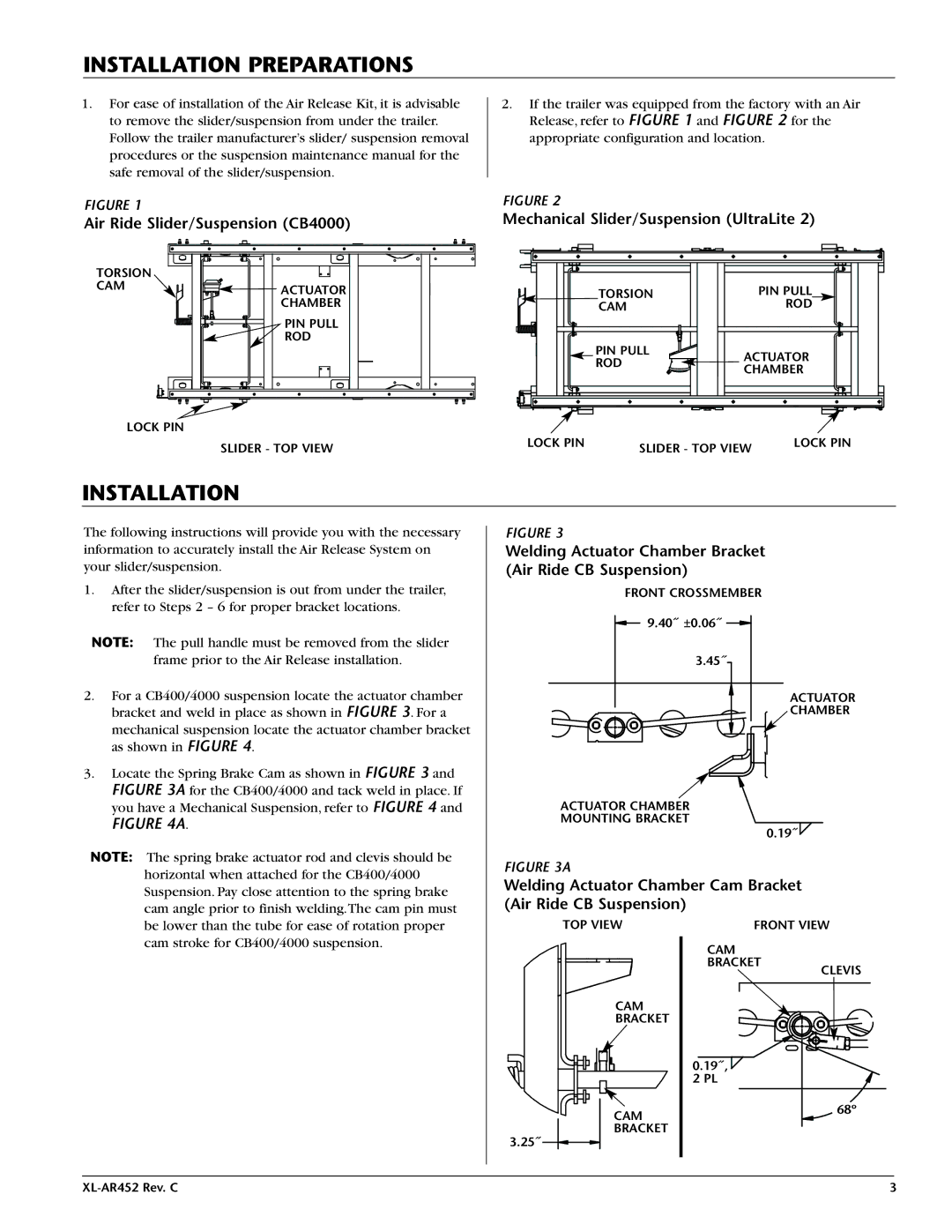 Holland XL-AR452 manual Installation Preparations 