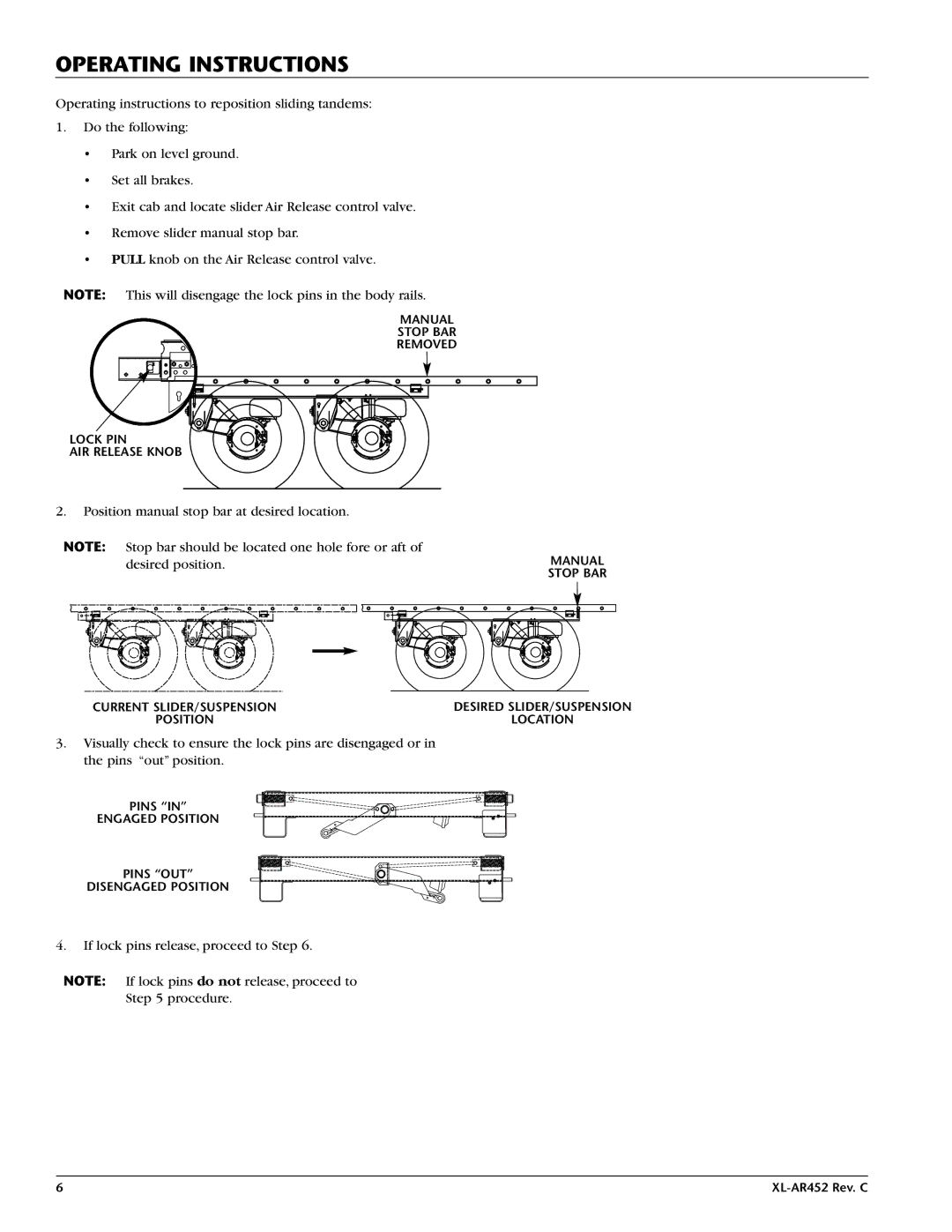 Holland XL-AR452 manual Operating Instructions 