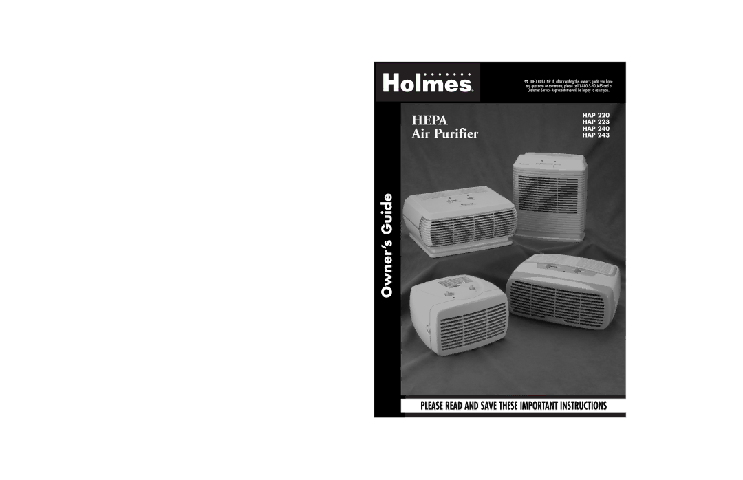 Holmes HAP 220 warranty Hepa 