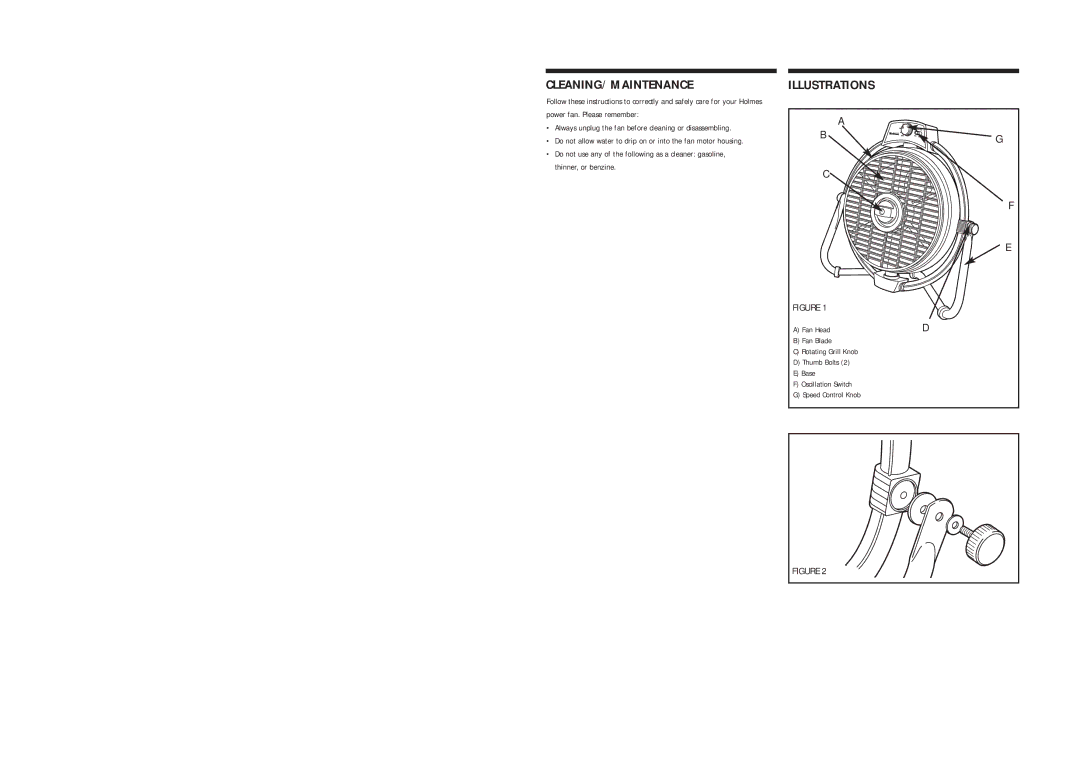 Holmes HAPF1122 warranty Cleaning/Maintenance, Illustrations 