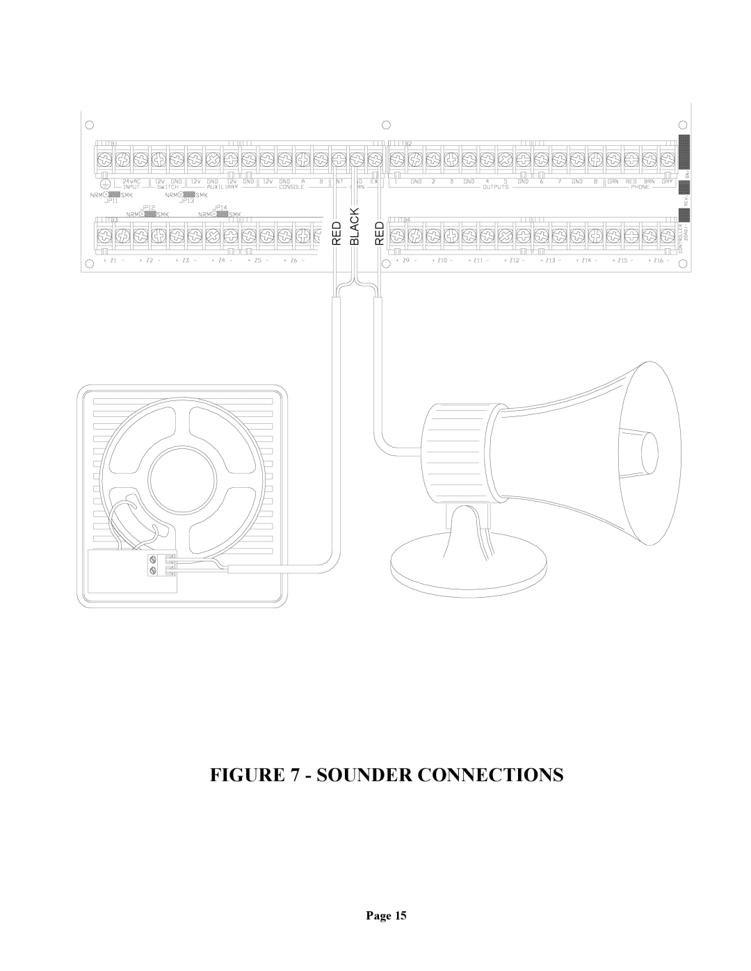 Home Automation 20A00-1 installation manual Sounder Connections 