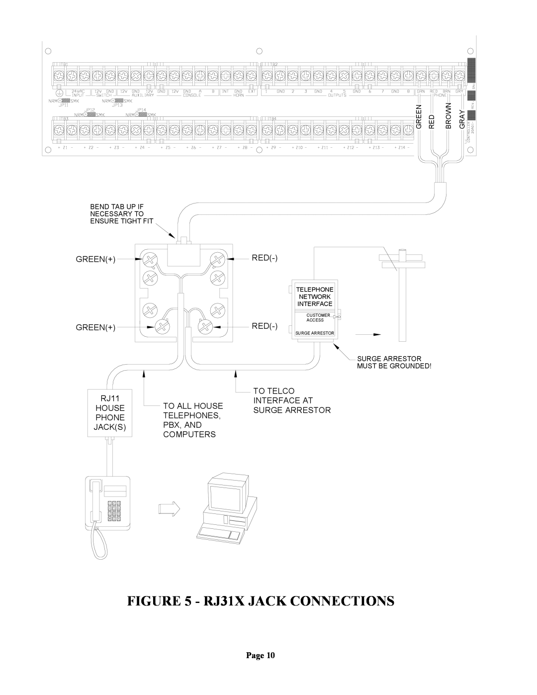 Home Automation 20A00-1 installation manual RJ31X JACK CONNECTIONS, Page 