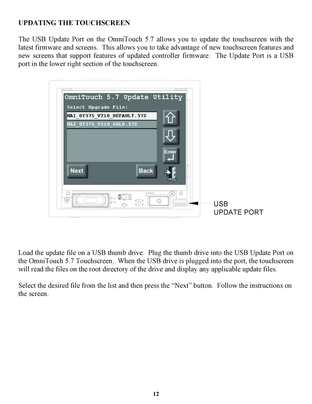 Home Automation 53A00-1 installation manual Updating the Touchscreen 