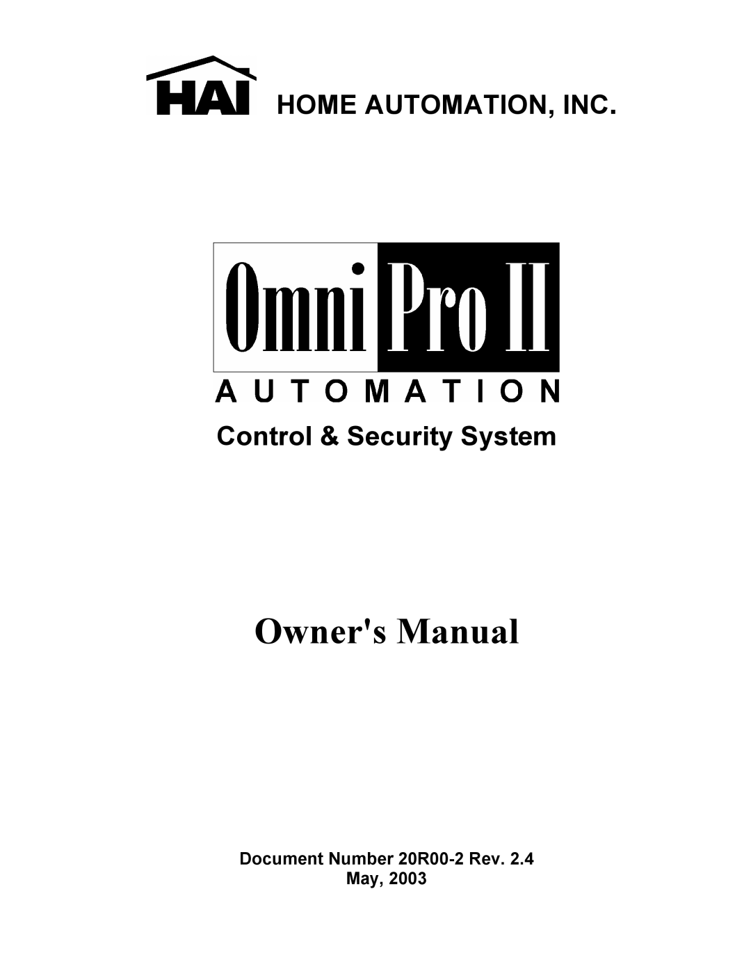 Home Automation II owner manual Home AUTOMATION, INC 