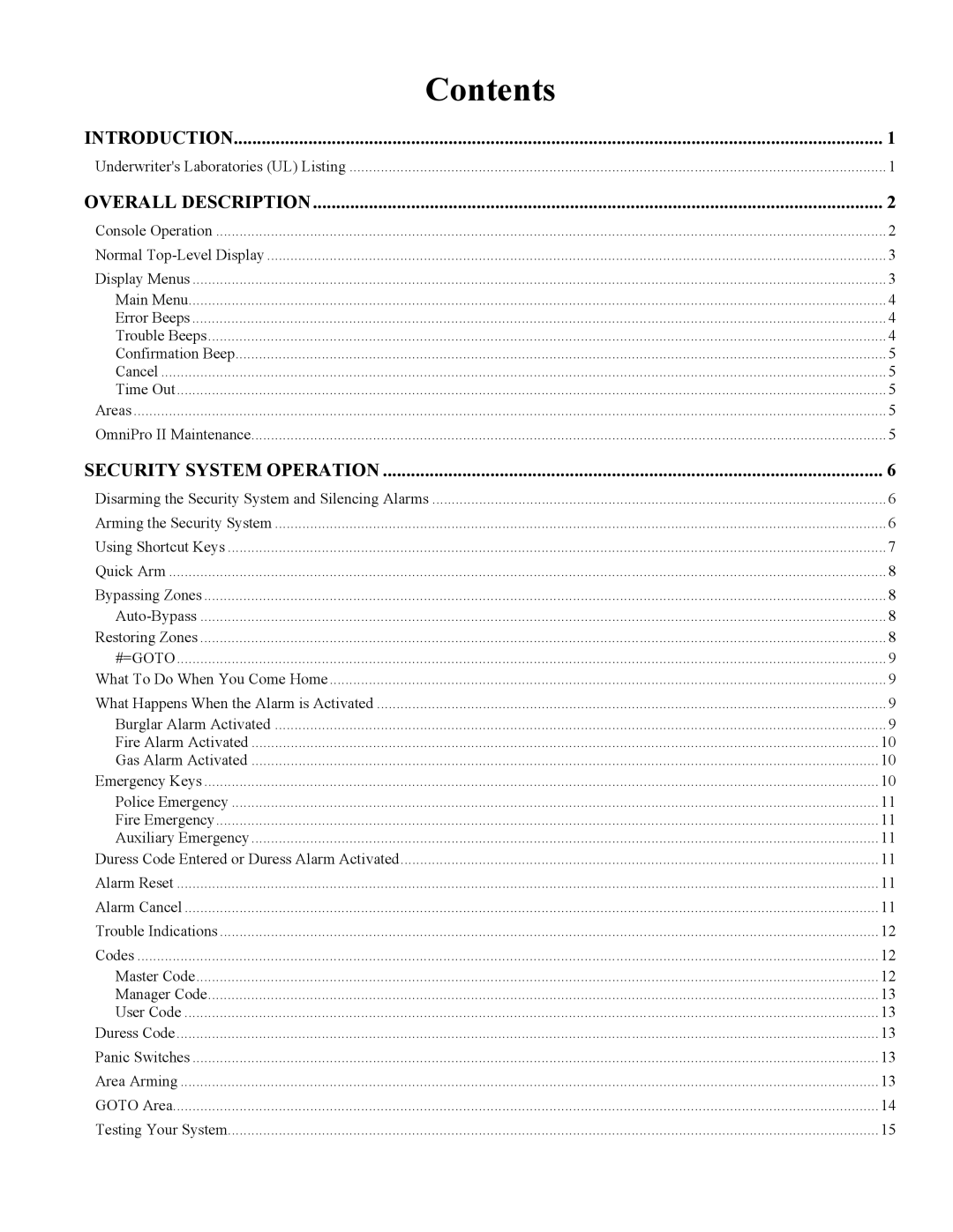 Home Automation II owner manual Contents 