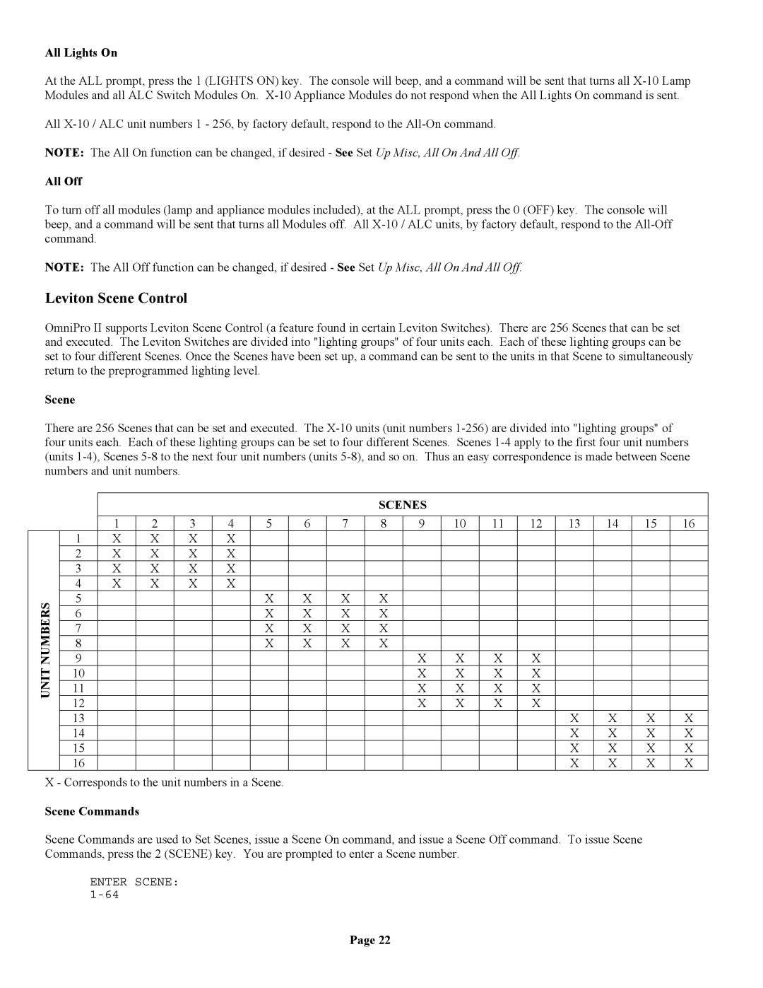 Home Automation II owner manual Leviton Scene Control, Scenes 