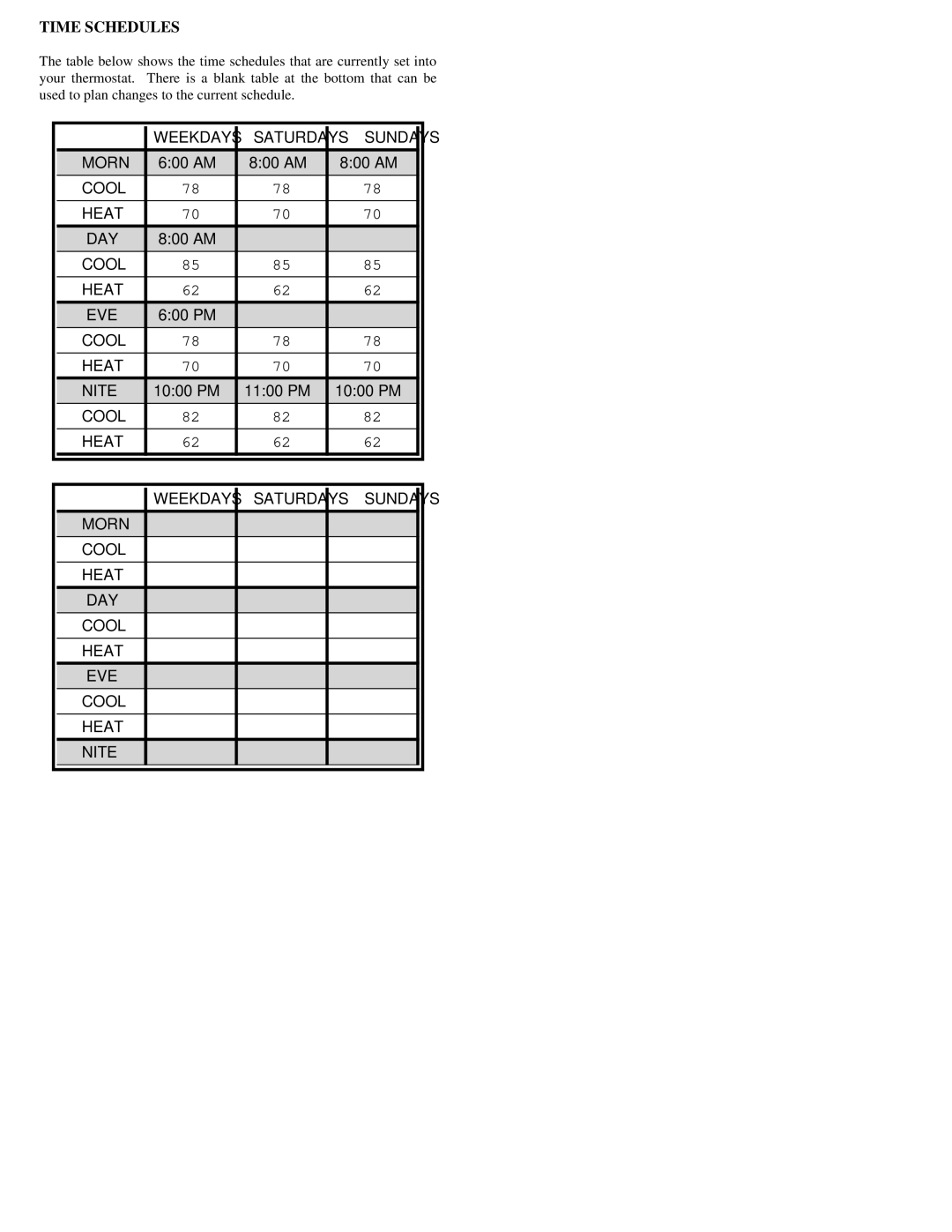 Home Automation RC-100 owner manual Time Schedules 