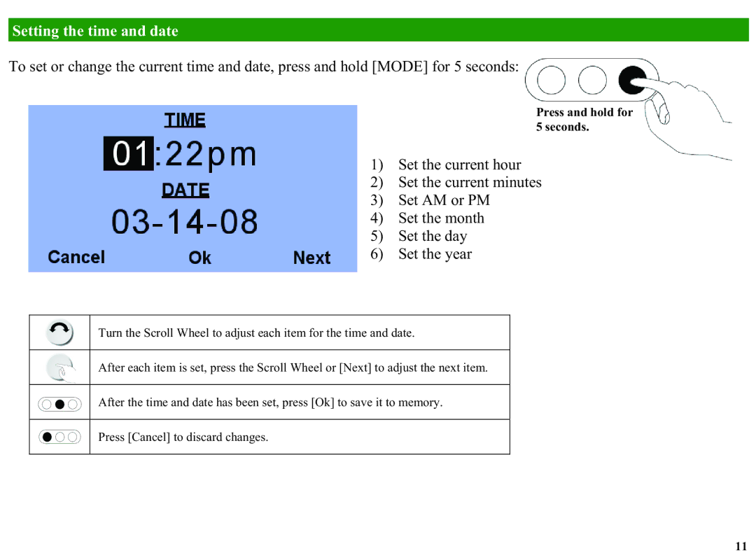 Home Automation RC-2000, RC-1000 manual Setting the time and date 