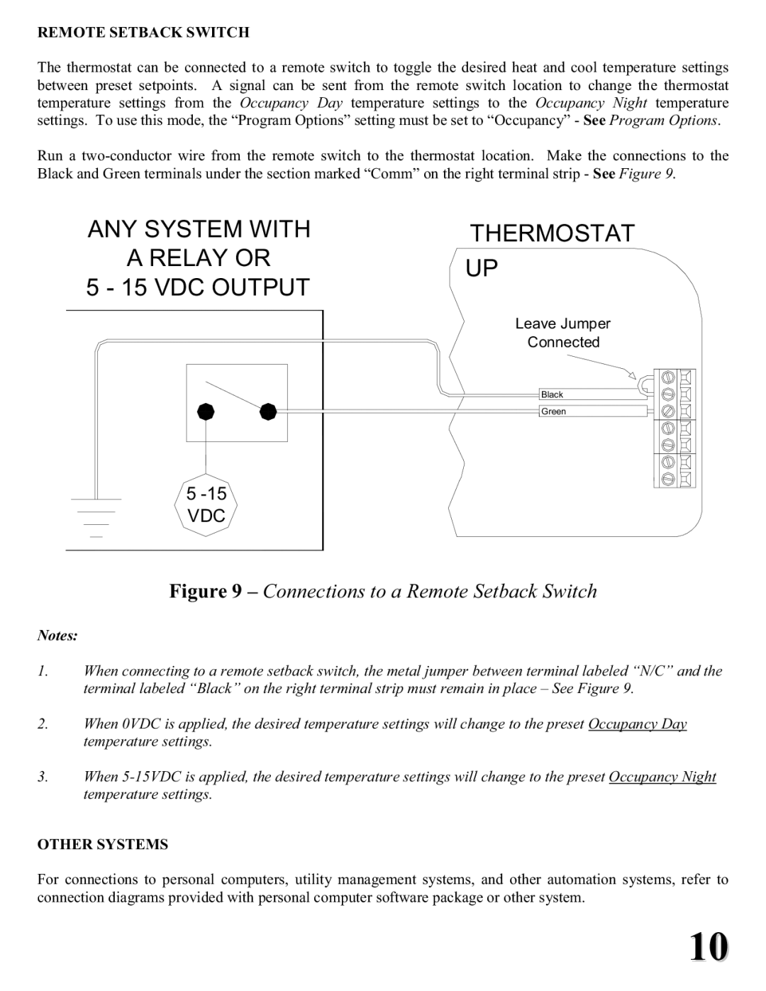 Home Automation RC-1000 installation instructions Remote Setback Switch, Other Systems 