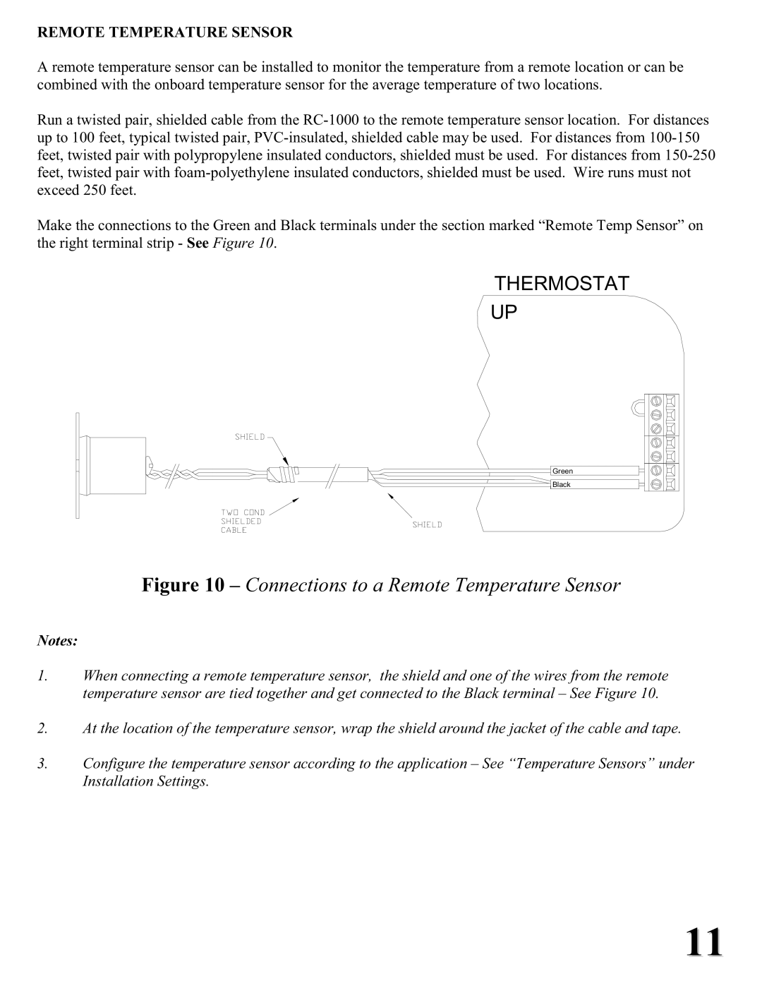 Home Automation RC-1000 installation instructions Thermostat, Remote Temperature Sensor 