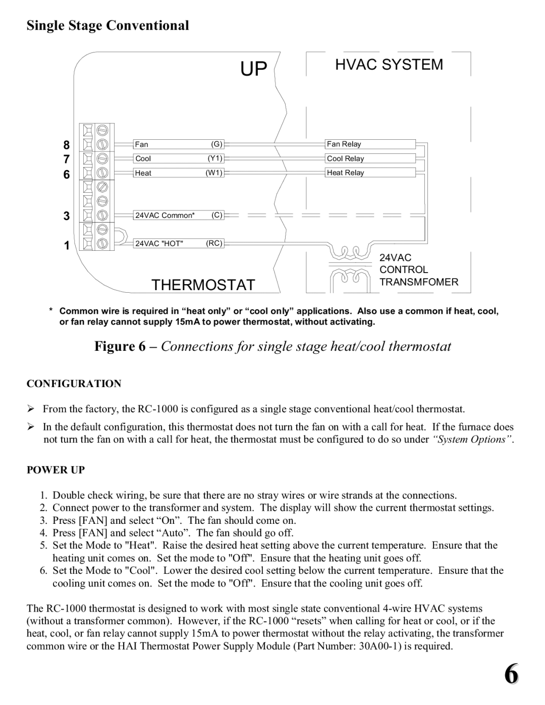 Home Automation RC-1000 installation instructions Configuration, Power UP 