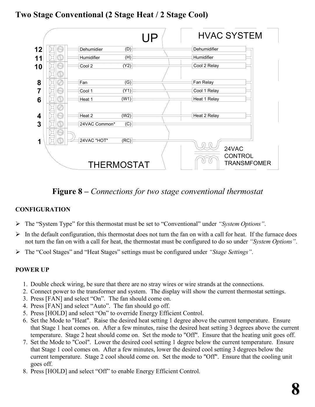 Home Automation RC-2000 installation instructions Two Stage Conventional 2 Stage Heat / 2 Stage Cool 