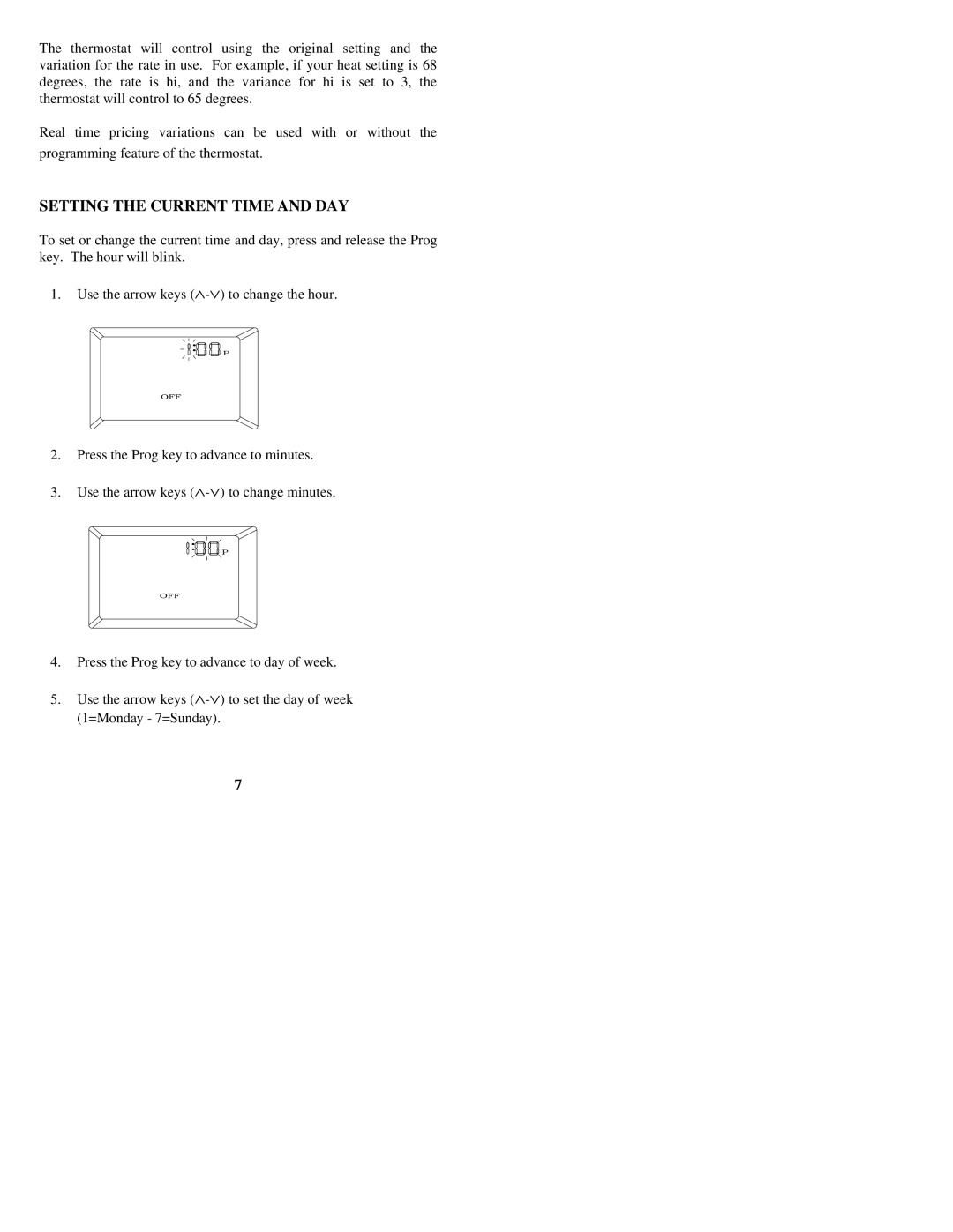 Home Automation RC-81 owner manual Setting The Current Time And Day 