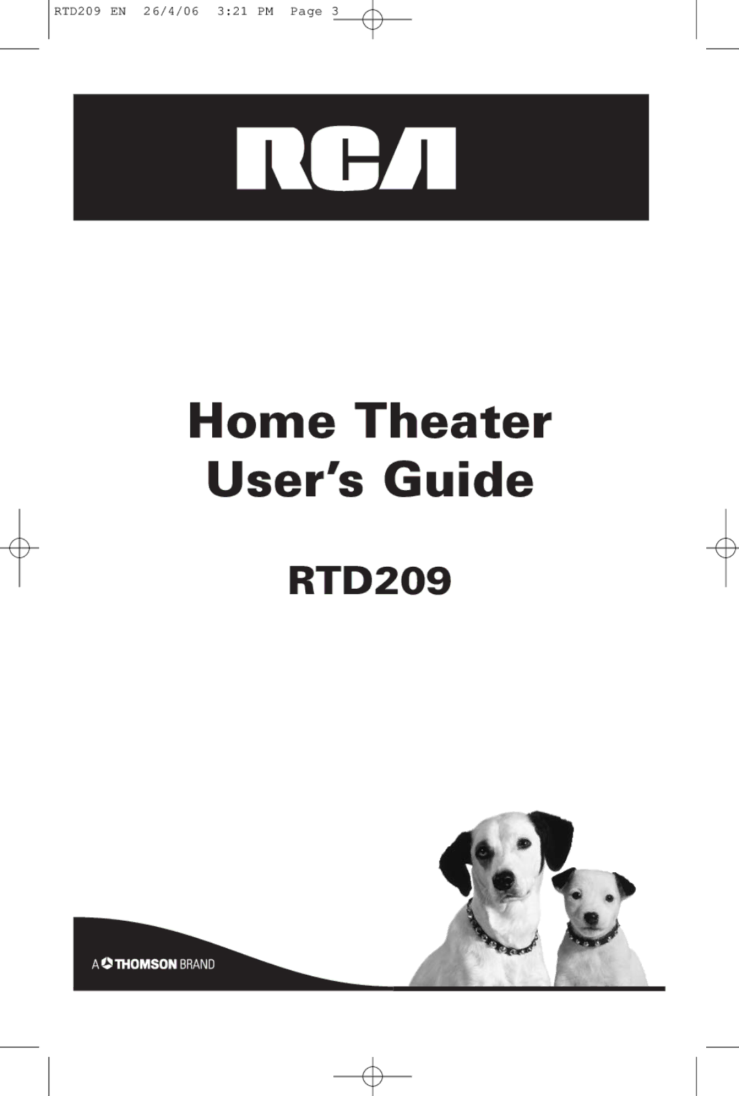 Home Theater Direct RTD209 manual Home Theater User’s Guide 