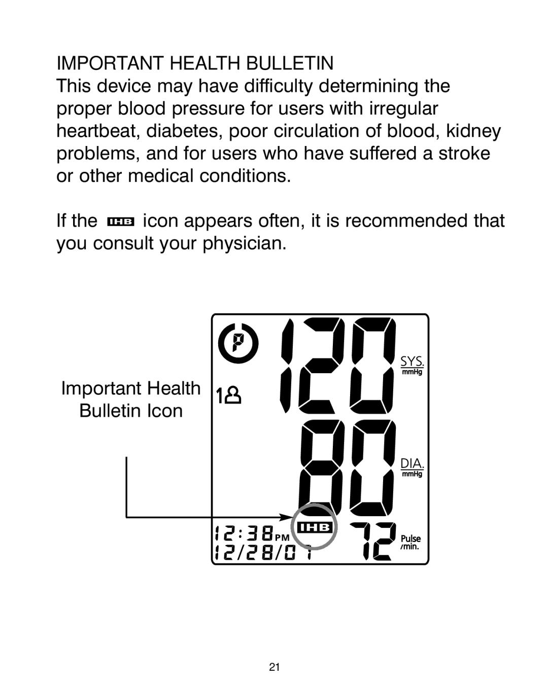 HoMedics BPA-200 manual Important Health Bulletin 