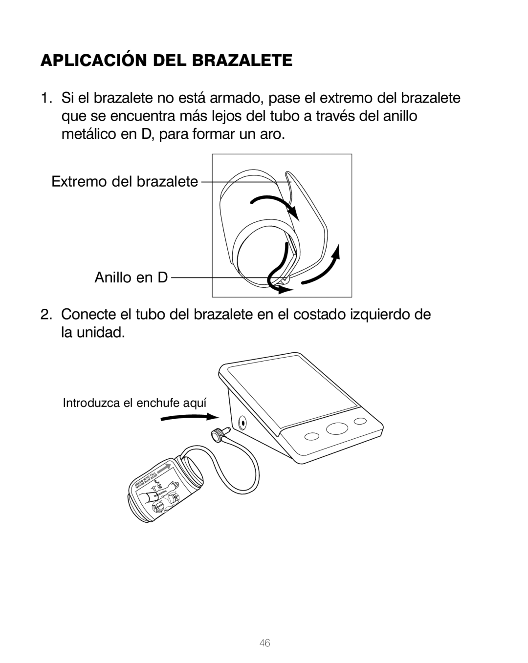 HoMedics BPA-200 manual Aplicación DEL Brazalete 