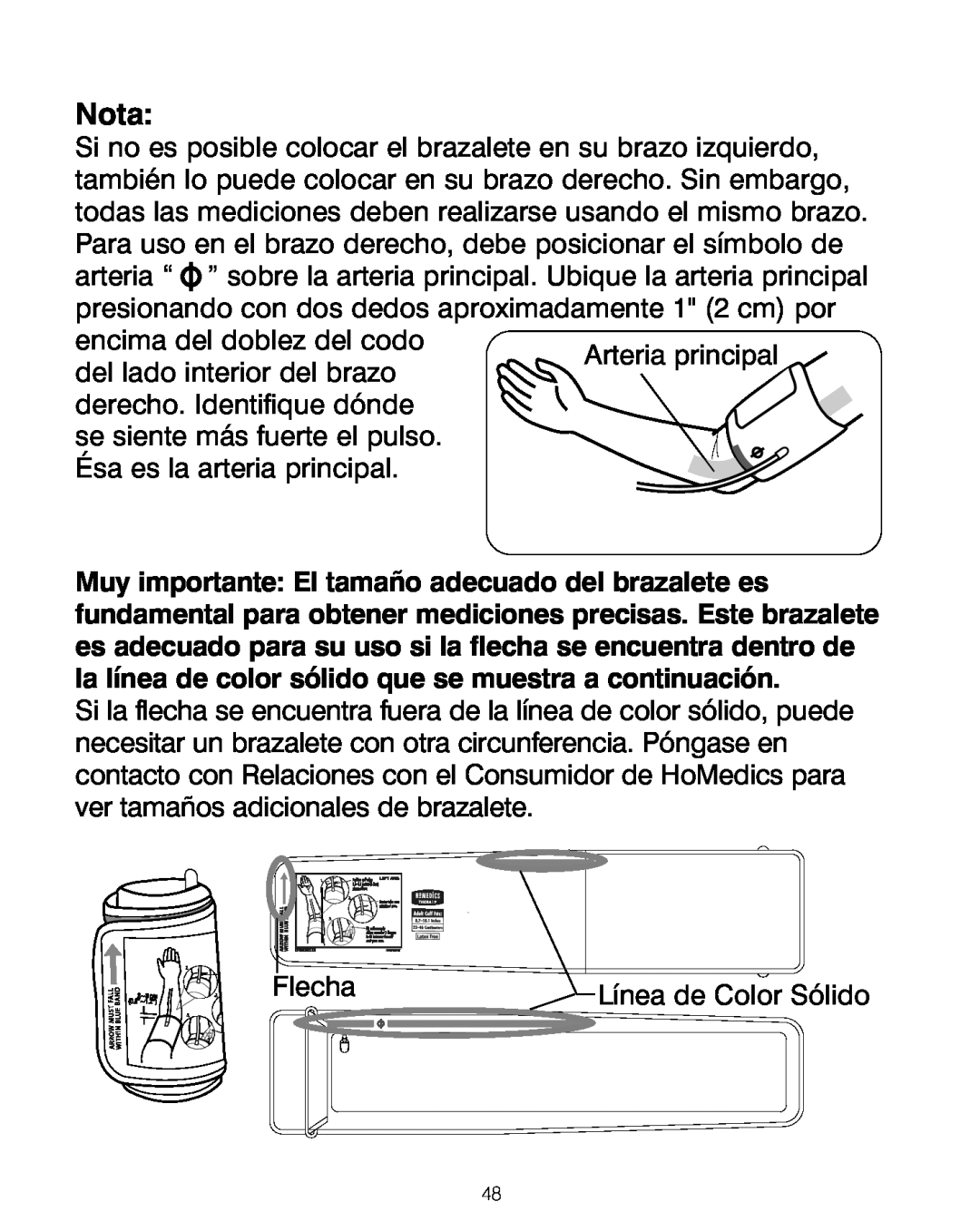 HoMedics BPA-200 manual Nota 