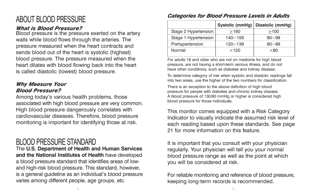 HoMedics BPS-060 warranty About Blood Pressure, Systolic mmHg Diastolic mmHg 