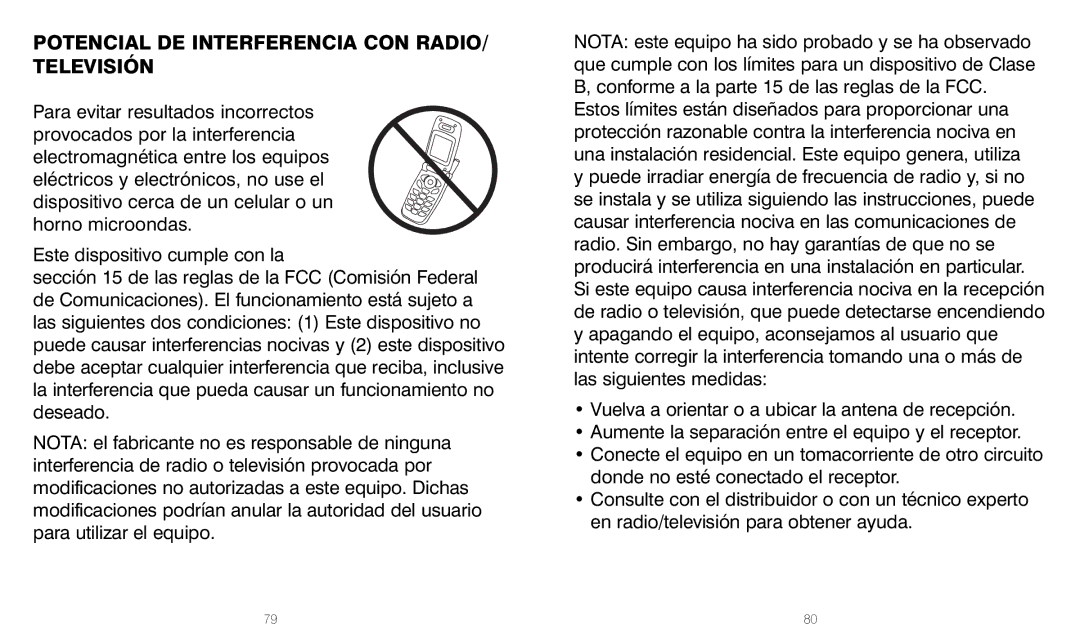 HoMedics BPW-201 manual Potencial DE Interferencia CON RADIO/ Televisión 